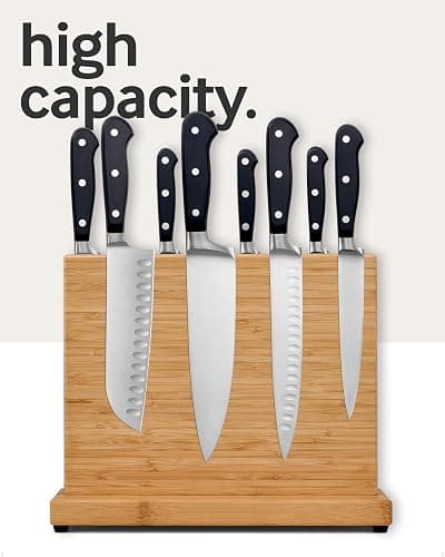 LARHN Magnetic Knife Block for up to 23cm (9″) Knives - Powerful Double-Sided Wooden Magnetic Knife Holder for Easy-Access Kitchen Knife Storage - Supplied Without Knives thumbnail 6