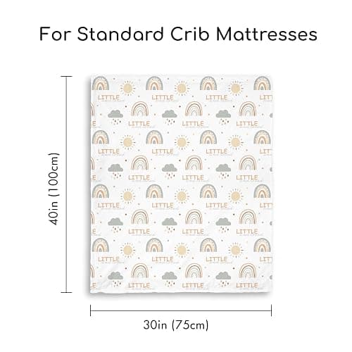 CIVARUA KIDS Baby Blankets for Unisex Boys Girls - Super Soft Clouds Rainbow Nursery Minky Blankets, 30 x 40 Inch Dotted Fleece Backing, Printed Bed Throws Newborn thumbnail 3