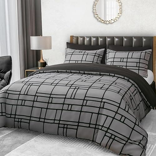 Pamposh Double Duvet Set Premium Brushed Microfiber Duvet Cover Double Ultrasoft Hypoallergenic Duvet Double Cover Set Non Iron Luxury Bedding Sets With Zipper Closure thumbnail 7