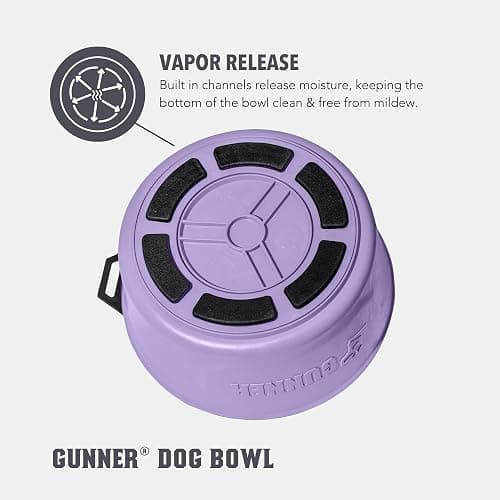 GUNNER lavender travel dog bowl w spill-proof lid thumbnail 5