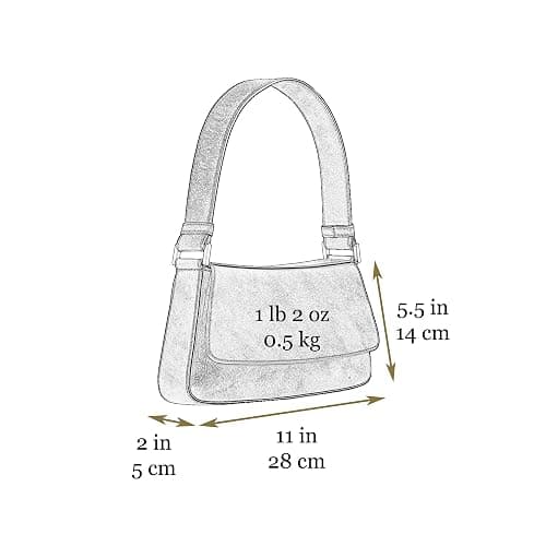 Time Resistance Leather Handbag - Full-Grain Leather Purse for Women - Shoulder Bag Made in Italy - Black thumbnail 6