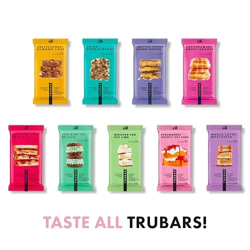 TRUBAR Vegan Protein Bar, Strawberry Shorty Got Cake, Gluten Free, Plant Based Protein, Dairy Free, Non GMO, Soy Free, No Sugar Alcohols, 12G Protein, 12G Fiber, 23G Carb, On the Go Snack Bars, 12 CT - Image 1