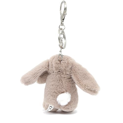 ZOONAI Cute Bunny Plush Keychain for Backpack, 3.5" Inch Mini Rabbit Bag Purse Charm Decoration for Women Girls thumbnail 4
