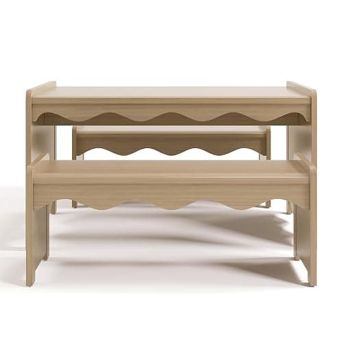 Storkcraft Casablanca Montessori Indoor Kids Table & Bench Set (Driftwood) – GREENGUARD Gold Certified, Premium Kids Activity Table and Bench Set, Toddler Furniture, Durable & Easy-to-Clean Surface thumbnail 12