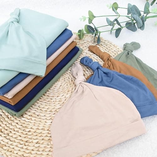 OWLOWLA Newborn Swaddle Set Stretchy Swaddle Blankets for Newborns 0-6month | Soft Breathable Fabric,Baby Swaddle Set Size 32"x32",Baby Receiving Blanket for Boys Girls,Olive thumbnail 2