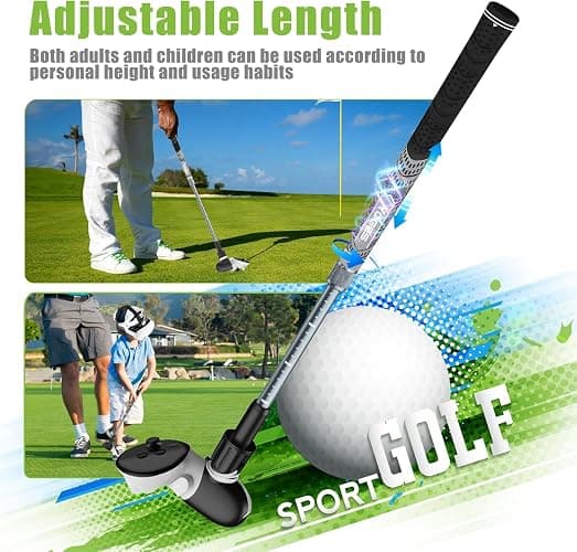 YOGES Adjustable Length VR Golf Club Handle for Meta Quest 3S/Quest 3/Oculus Quest 2, 90 Degree Virtual Reality Baseball Controller Attachment, Simulator Real Golf Game (ONLY for Right Controller) thumbnail 3