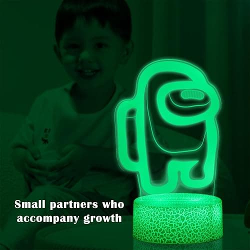 GOODDEYUN Kids Toys 3D Night Light,Superhero Christmas Gift Birthday 3D Illusion Lamp for Kid Girl Boy Room Decor, 16 Colors Remote Control thumbnail 4