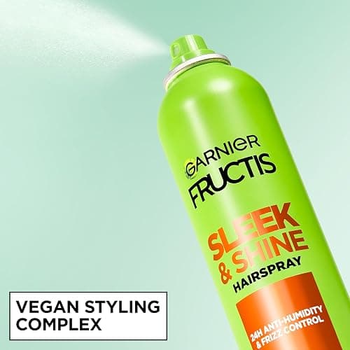 Garnier Fructis Sleek & Shine Hairspray, Provides 24-Hour Anti-Humidity and Frizz Control, Extra Strong Hold, Infused with Bamboo Extract for Ultra-Smooth Hair, 8.25 oz (Packaging May Vary) thumbnail 6