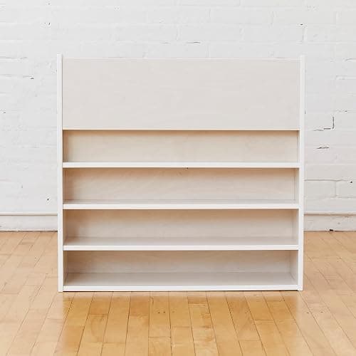 ECR4Kids Streamline Single-Sided Book Display with Storage, Classroom Bookshelf, White Wash - White Wash thumbnail 10
