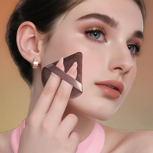 Makeup Sponge Set BS-MALLTriangle Puff 14 Pcs for Liquid, Cream, and Powder, Multi-colored Makeup Sponges and Mini Makeup Sponge (D-Coffee) thumbnail 6