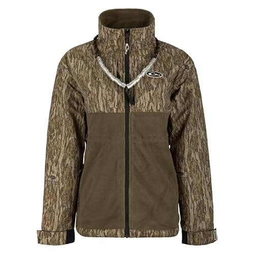 Drake Waterfowl Women's Eqwaderplus Full Zip, Mossy Oak Bottomland, Medium - Image 1