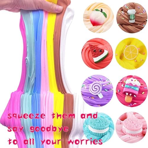 HFCHUPIN Butter Slime Kit for Girls and Boys 11pack with Scent,Stretchy and Non-Sticky,Stress Relief Fidget Toy,Birthday Gift and Party Favors Easter Basket Stuffers Christmas Party Supplies thumbnail 4