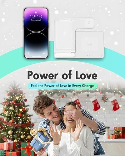 Wireless Charger Charging Station: 3 in 1 Charger Stand Multiple Devices for Apple - iPhone 17 16e 16 15 14 Pro Max 13 12 11 - Watch 10 9 8 7 6 5 4 3 2 SE and Ultra Series - Airpods 4 3 Pro, White thumbnail 9
