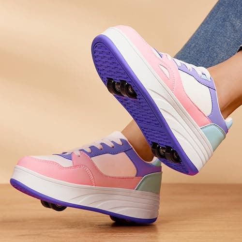 HSQ Fashion Sneaker Roller Skate Shoes for Boys Girls Kids Detachable Wheeled 2 in 1 Skating Shoes with Wheels thumbnail 5