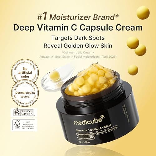 medicube Capsule Cream with Deep Vitamin C for Radiance | Liposome Vitamin C Golden Capsule for Radiance & Firm-Looking Skin - Hydrating Glow Gel Texture, Korean Skincare, 1.94 oz thumbnail 2
