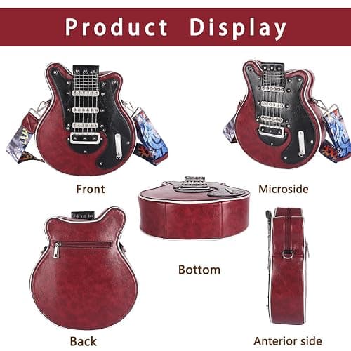 Nenkarn Guitar Purse, Men and Women Guitar Shaped Crossbody Shoulder Bag, Novelty Crossbody Bag for Women with Adjustable Shoulder Strap thumbnail 3