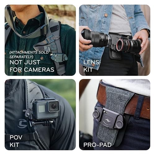 Peak Design Capture Camera Clip V3, Black with Plate, Holds DSLR, Compact and Point and Shoot Bodies, Secure, Stable and Accessible, Attaches to Straps and Belts, Quick Release, 200 lb Capacity thumbnail 5
