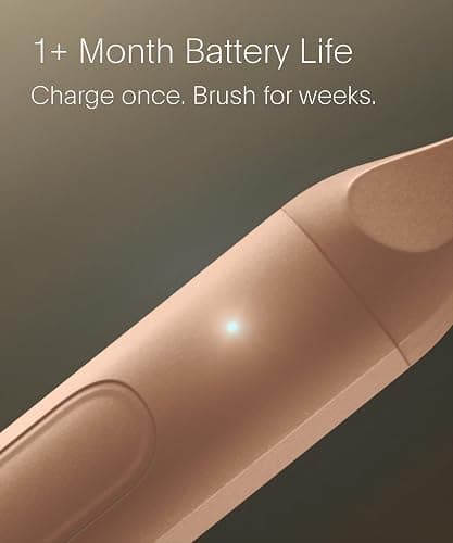 SURI Pro Sonic Electric Toothbrush | Over 4+ Weeks Battery | Pressure Sensor | Aluminium Body | 2-Minute Timer | Plant-Based Heads | Pink thumbnail 5