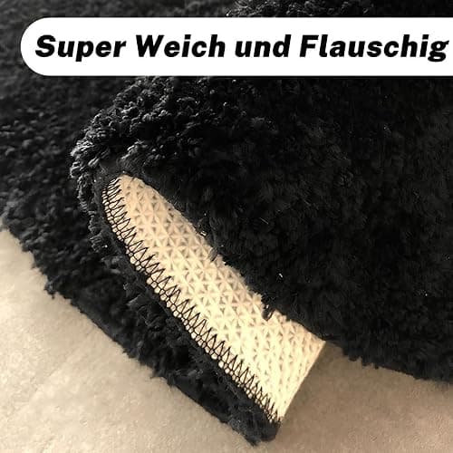 Pinkrin Mikrofaser Runder 8 Ball Teppich - Plüsch und weich, rutschfest 8 Ball Rug Nicht fusselnder, 8ball Rug für Wohnzimmer, Esszimmer, Schlafzimmer, Dekoration, 80 cm thumbnail 3