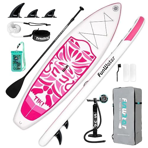 FunWater Inflatable Ultra-Light Stand Up Paddle Board for All Skill Levels with Premium SUP Paddleboard Accessories,Non-Slip Comfort Deck for Youth & Adults - Image 1