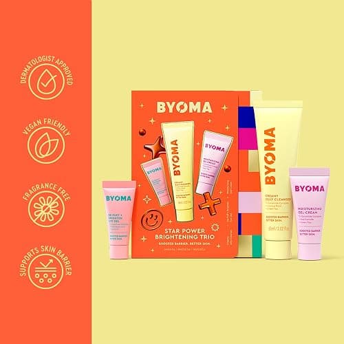 BYOMA Star Power Brightening Trio – 5ml De-Puff & Brighten Eye Gel, 60ml Creamy Jelly Cleanser, 15ml Moisturising Gel-Cream for Ultra-Hydrated, Healthy Skin thumbnail 6