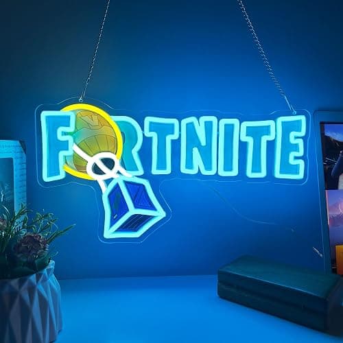 Fortnite Logo Neon Sign for Wall Decor,Official Licensed LED Neon Light for Gaming Bedroom & Man Cave Decor,Battle Royale Fan Space,Best Gamer Gift for Fortnite Fans,Streamers,Esports Players thumbnail 2