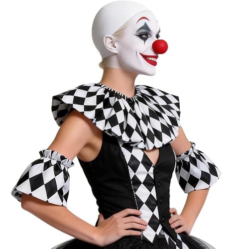 Miaeowve Lace Neck Ruffle Collar and Wrist Cuff Sleeves Detachable Clown Costume Accessories for Women Halloween thumbnail 3