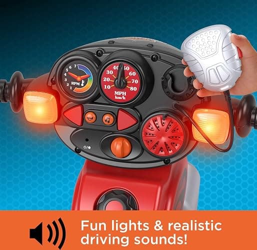 Fisher-Price Toddler Tricycle Harley-Davidson Lights & Sounds Trike, Toy Bike with Adjustable Seat & Storage for Outdoor Play Kids Ages 2+ Years (Amazon Exclusive) thumbnail 4