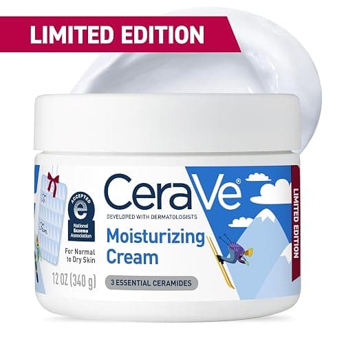 CeraVe Après Ski Moisturizing Cream, Body and Face Moisturizer for Dry Skin, Hyaluronic Acid and Ceramides, Daily Moisturizer, Oil-Free, Fragrance Free, Non-Comedogenic, Limited Edition, 12 Ounce thumbnail 2