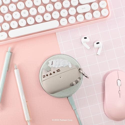 iFace x Pusheen The Cat [ Compatible with AirPods Pro ] Cute Case - Silicone Protective Cover [Carabiner Clip Included] [Wireless Charging Compatible] - Pusheen & Stormy thumbnail 6