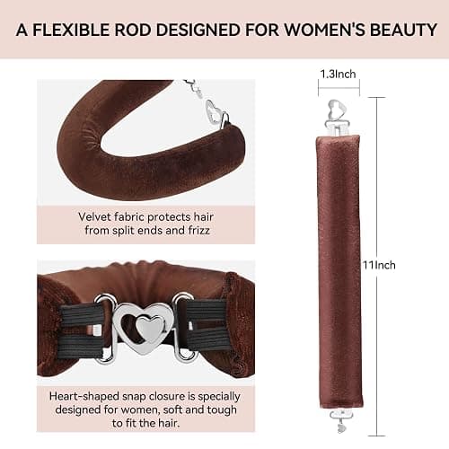 Togayu Heatless Curls, Heatless Curls Overnight Hair Care Set - Jumbo Velvet Hair Curlers to Sleep In, Soft Heatless Curling Rods for All Hair Types thumbnail 2