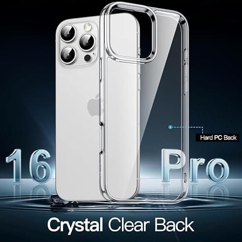 JETech Case for iPhone 16 Pro, Anti-Yellowing, Clear | Shockproof Protection, Scratch Resistant Hard PC Back, Durable Transparent TPU Bumper thumbnail 3