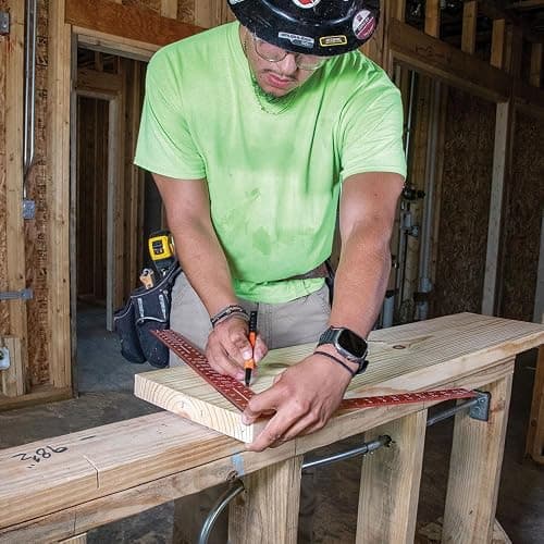 Klein Tools 935SQVP 7-Inch Rafter and 16 x 24-Inch L-Shaped Framing Square Set, Double Laser Etched Aluminum, Multi-Functional Carpenter Layout Tool for Woodworking thumbnail 8