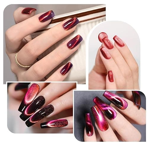 vnjaoi Multifunctional Nail Magnet,Cat Eye Magnetic for Nails,Detachable Design with Solid Wood Shell Protection,Strong Magnet for nails Salon Art Tools(Original Wood) - Original Wood thumbnail 6
