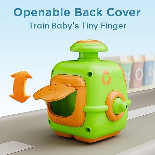 iPlay, iLearn Press to Go Robot Car Toys for Toddlers 1-3, Baby Push Go Friction Race Cars for 12 18 24 Month, 4pcs Infant Play Bot Vehicle Set, 1st Birthday Gifts for 1 2 3 Year Old Boys Girls Child thumbnail 5