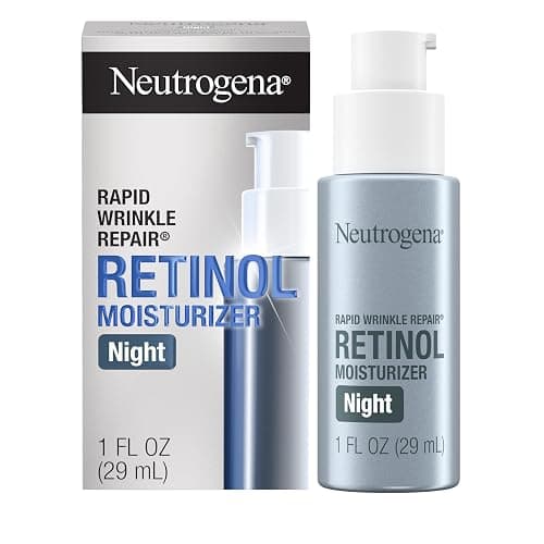 Neutrogena Rapid Wrinkle Repair Retinol Night Face Moisturizer, Daily Anti-Aging Face Cream with Retinol & Hyaluronic Acid to Fight Fine Lines & Wrinkles, 1 fl. oz - Image 1