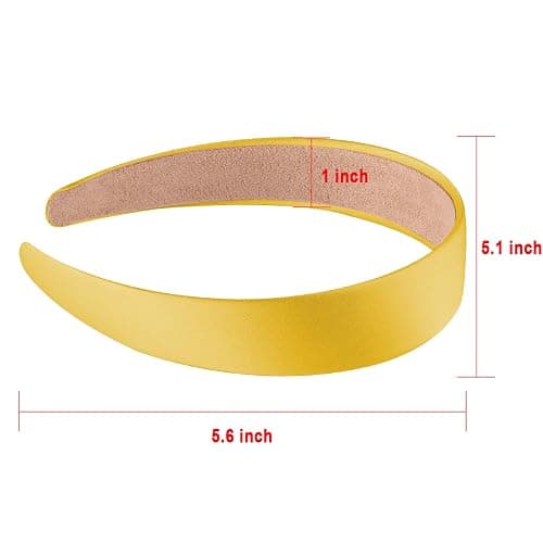 SIQUK 18 Pieces Satin Headbands 1 Inch Wide Non-slip Headband Colorful DIY Headbands for Women and Girls, 18 Colors thumbnail 2