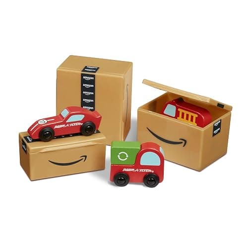 Amazon Delivery Van Ride On Toy for Kids, Blue Toddler Ride on Toy for Ages 2+, Amazon Exclusive thumbnail 6