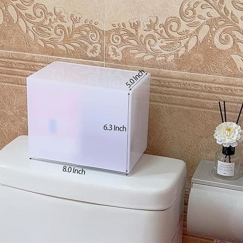 DELIPPLY Tampon Holder for Bathroom, Tampons and Pads Container Box, Women Period Storage Holder, White thumbnail 3