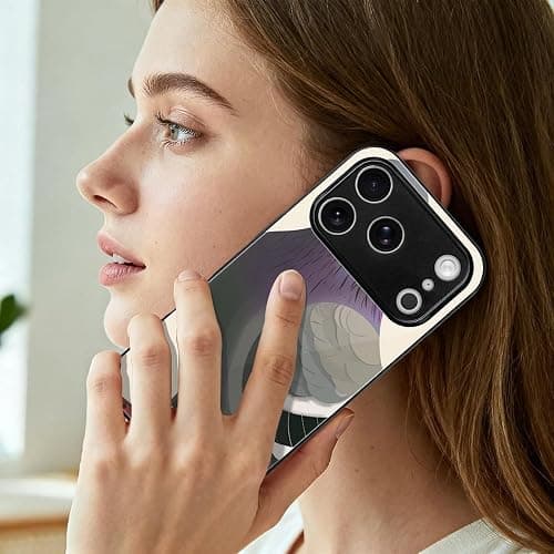HKMNLEW Tempered Glass Phone Case for iPhone 17 Pro, Cartoon Pigeon Prints TPU Shockproof Protective Case Cover for Women Men thumbnail 7