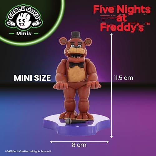 Cableguys Minis Five Nights at Freddy's Freddy Phone Stand & Earbuds Holder - Novelty Phone Stand for Desk Decor and Bedside Accessories, In Ear Headphone Holder for Smartphone & Small Devices thumbnail 7
