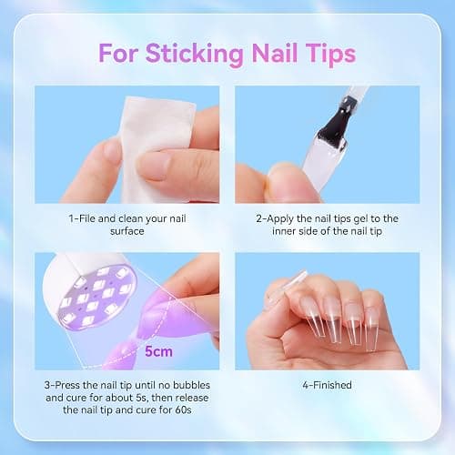 Makartt UV LED Nail Lamp - Gooseneck UV Light for Gel Nails Cherie Cordless USB 39W Nail Dryer LED Gel Lamp with 4 Times & Auto Sensor Fast Flash Curing Light for Salon Use (White) thumbnail 8