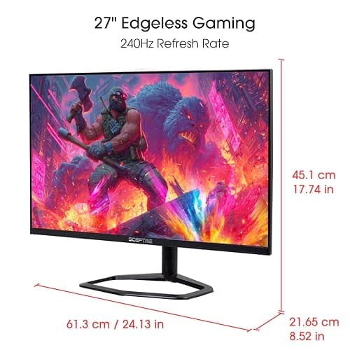 Sceptre New 27 inch 240Hz Gaming Monitor AMD FreeSync Premium HDMI x2 DisplayPort x2 1ms100% sRGB Build-in Speakers Machine Black 2026 (E275B-FWD240 Series) thumbnail 6