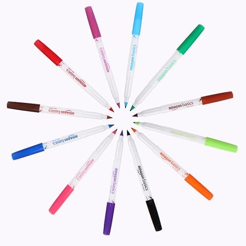 Amazon Basics Low Odor Ultra Fine Tip Dry Erase White Board Markers, Assorted Colors, 12-Pack thumbnail 5