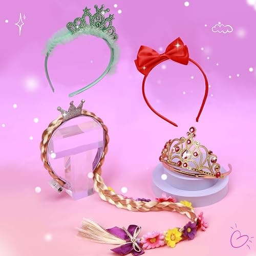Meland Princess Dress Up - Dress Up Clothes for Girls with Toys,Christmas Birthday Gift for Toddler Girls 3,4,5,6,7,8 Years thumbnail 8