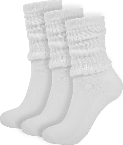 BomKinta Crew Slouch Socks Women - Retro Scrunch Short Sock - Soft Solid Ankle Socks Size 5-11 - Image 1