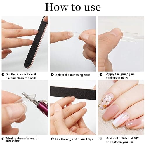 16 Pcs Nail Glues Set,10 PCS Nail Glue for Acrylic Nails,Adhesive Super Bond for Fake Nails,1 Nail Clipper Cutter for Fake Nails,5 Double Sided Emery Nail Files,Nails Manicure Salon Nail Art DIY thumbnail 6