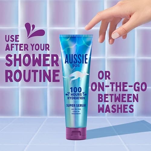 Aussie Super Serum Leave In Conditioner Hair Serum Treatment, For Dry, Damaged Hair. 100 Hours of Hydration, Smooth, Soften, Detangle, Prevent Split Ends and Boost Shine, 160ml thumbnail 9