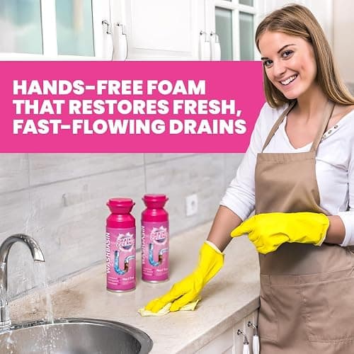 Foaming Drain Cleaner, Powerful Sink Drain Cleaner Foam That Clears Hair & Eliminates Odors, Fast Clog Removal, Safe Sink Cleaner and Deodorizer for Kitchen Sinks Bathroom Drains Tubs Showers (2Pcs) thumbnail 8