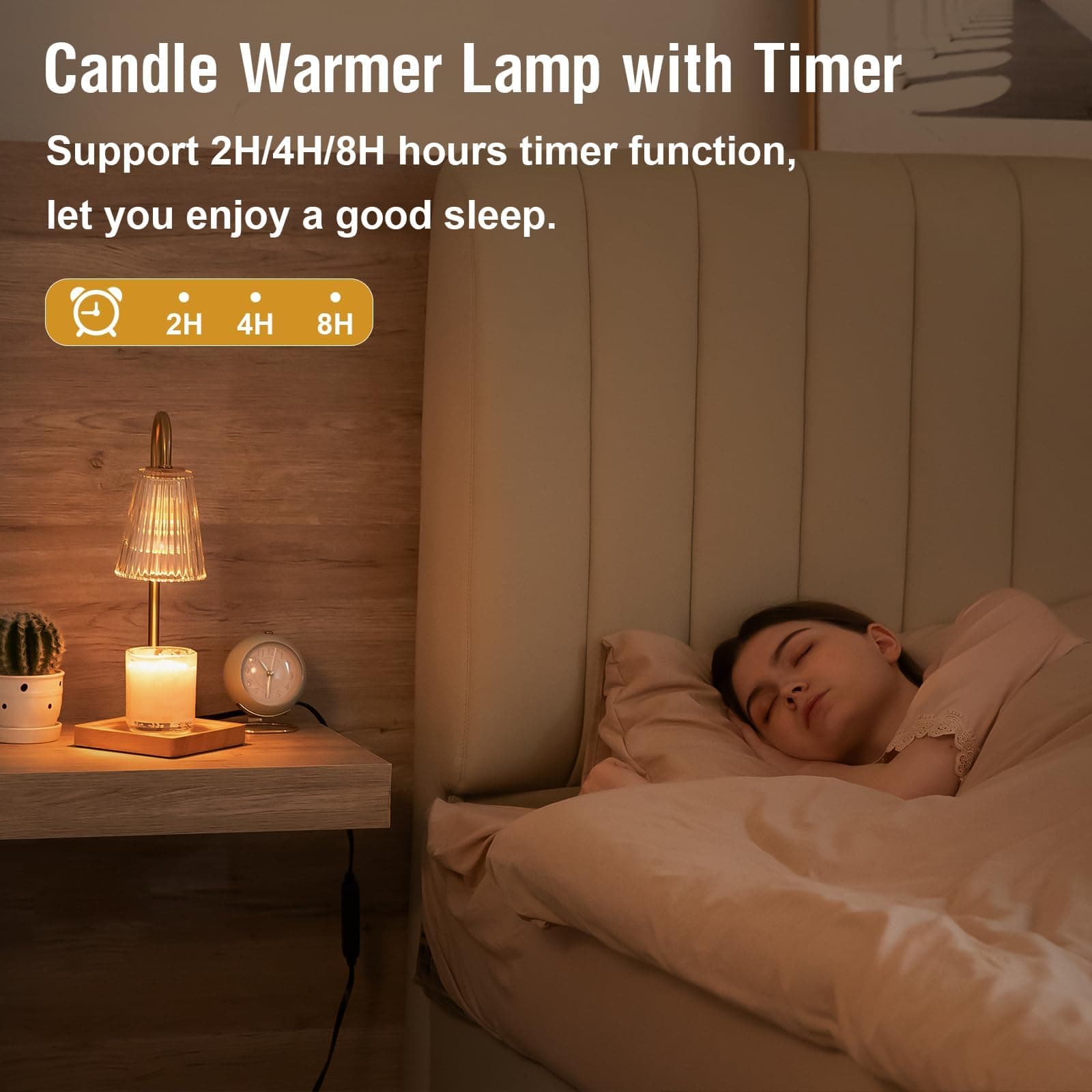 Candle Warmer Lamp Australia, Table Lamp with Dimmable and Timer for Jar Candles with 2 Bulbs, Home Décor Products for Thanksgiving Christmas Mother's Day Birthday Women & Mom Gifts thumbnail 4